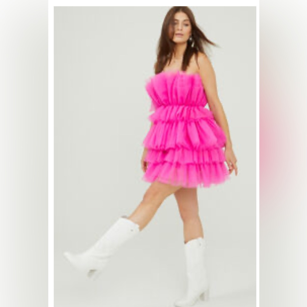 Altar’d State Fuchsia Pink Small Daria Tulle Dress